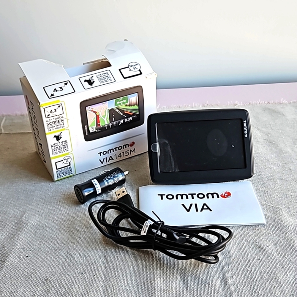 Tomtom Via 1415M 4.3" Automotive Vehicle GPS Tested and Working Tom Tom